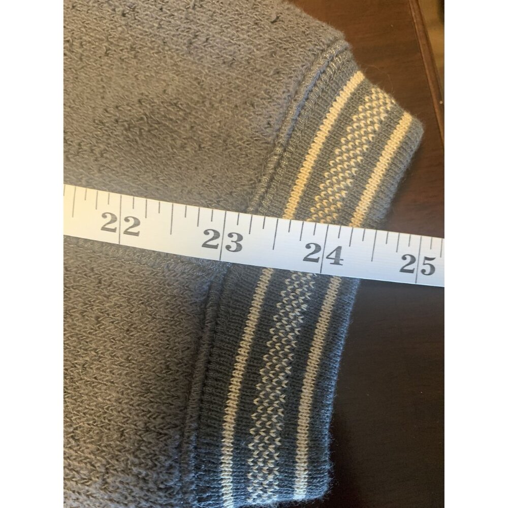 Alpine Design L Cotton Kint Fair Isle Accent Winter Sweater Pullover Gray - Picture 7 of 7